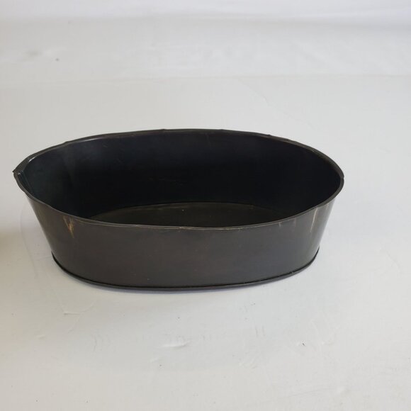 Vtg Brass Italian Style Rococo Jardiniere Planter with Insert  -11.75" Long - Picture 7 of 9